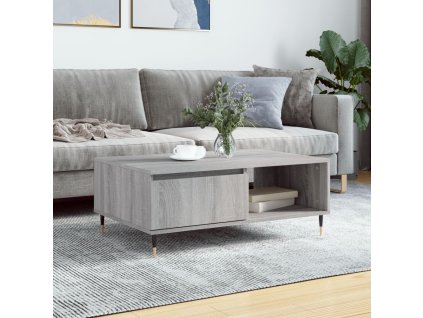 vidaXL Konferenčný stolík sivý sonoma 90x60x35 cm kompozitné drevo