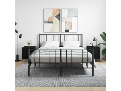 vidaXL Nočné stolíky 2 ks čierne 40x40x50 cm kompozitné drevo