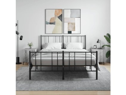 vidaXL Nočné stolíky 2 ks sivý dub sonoma 40x40x50 cm kompozitné drevo