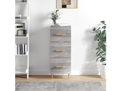 vidaXL Komoda sivý dub sonoma 34,5x34x90 cm spracované drevo