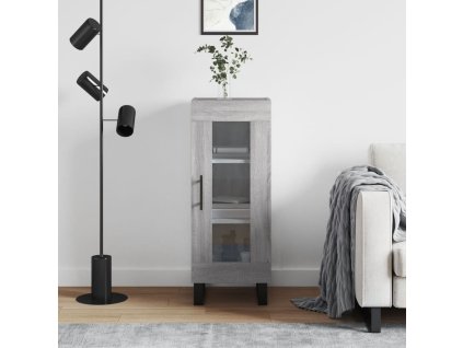 vidaXL Komoda sivý dub sonoma 34,5x34x90 cm spracované drevo