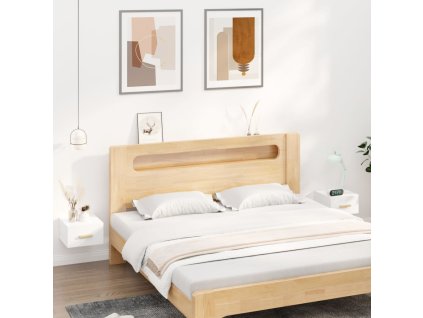 vidaXL Nástenné nočné stolíky 2 ks biele 35x35x20 cm