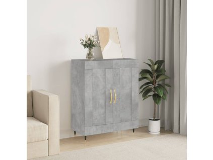 vidaXL Komoda betónovo sivá 69,5x34x90 cm kompozitné drevo