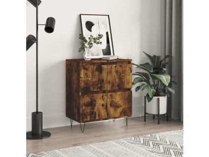 vidaXL Komoda dymový dub 60x35x70 cm spracované drevo