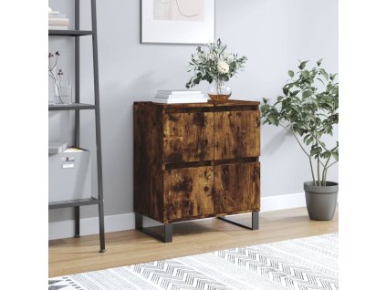vidaXL Komoda dymový dub 60x35x70 cm spracované drevo