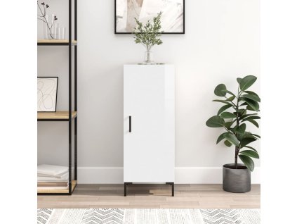 vidaXL Komoda lesklá biela 34,5x34x90 cm spracované drevo