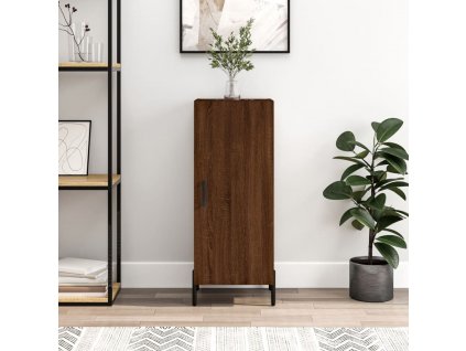 vidaXL Komoda hnedý dub 34,5x34x90 cm spracované drevo