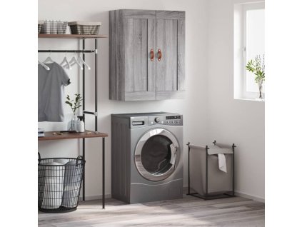 vidaXL Nástenná skrinka sivý dub sonoma 69,5x34x90 cm kompozitné drevo