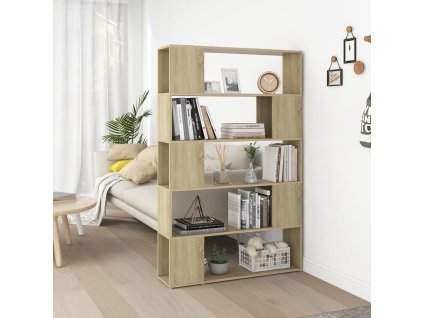 vidaXL Knižnica/deliaca stena dub sonoma 100x24x155 cm drevotrieska
