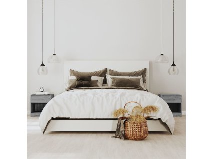 vidaXL Nočné skrinky 2 ks so zásuvkou sivé sonoma