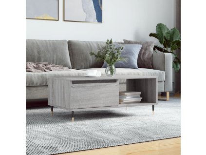 vidaXL Konferenčný stolík sivý dub sonoma 90x50x36,5 spracované drevo