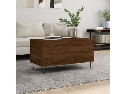 vidaXL Konferenčný stolík hnedý dub 90x44,5x45 cm spracované drevo