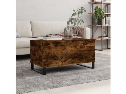 vidaXL Konferenčný stolík dymový dub 90x44,5x45 cm spracované drevo