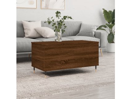 vidaXL Konferenčný stolík hnedý dub 90x44,5x45 cm spracované drevo