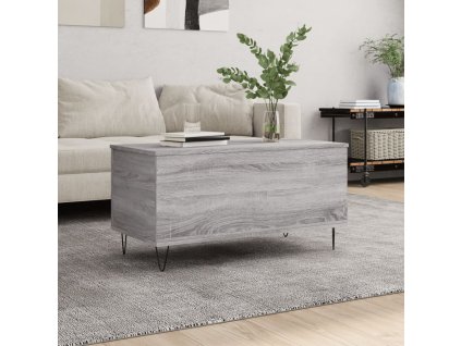 vidaXL Konferenčný stolík sivý sonoma 90x44,5x45 spracované drevo
