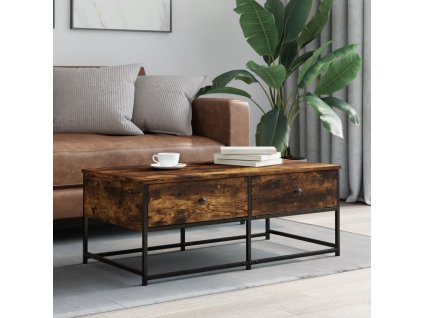 vidaXL Konferenčný stolík dymový dub 100x51x40 cm kompozitné drevo