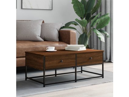 vidaXL Konferenčný stolík hnedý dub 100x51x40 cm kompozitné drevo