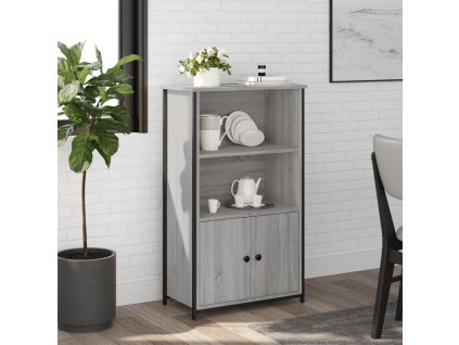 vidaXL Vysoká skrinka sivá sonoma 62x32x103,5 cm kompozitné drevo