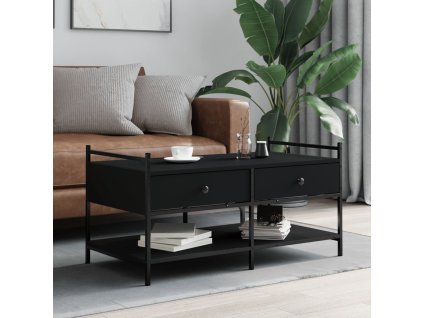 vidaXL Konferenčný stolík čierny 99x50x50 cm kompozitné drevo