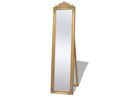 vidaXL Samostatne stojace zrkadlo, barokový štýl 160x40cm, zlaté