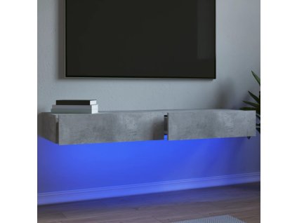 vidaXL TV skrinky s LED svetlami 2 ks betónovo sivé 60x35x15,5 cm