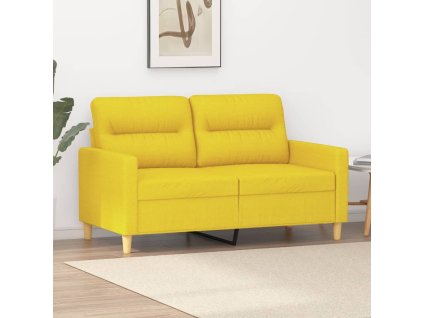 vidaXL 3-miestna pohovka bledožltá 120 cm látka