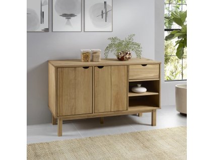 vidaXL Komoda OTTA 114x43x73,5 cm, borovicový masív