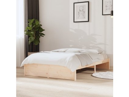 vidaXL Posteľný rám masívne drevo 120x200 cm