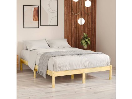 vidaXL Posteľný rám borovicový masív 140x190 cm