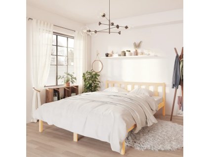 vidaXL Posteľný rám, borovicový masív 135x190 cm, 4FT6 dvojlôžko
