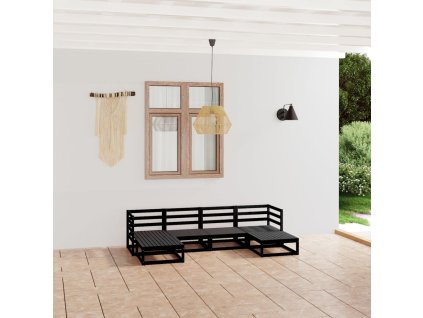 vidaXL 6-dielna záhradná sedacia súprava masívna borovica