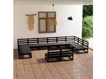 vidaXL 12-dielna záhradná sedacia súprava, borovicový masív