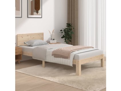 vidaXL Posteľný rám masívne drevo 90x190 cm 3FT jednolôžko