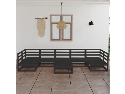 vidaXL 8-dielna záhradná sedacia súprava, borovicový masív