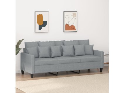 vidaXL 3-miestna pohovka, svetlosivá 180 cm, látka