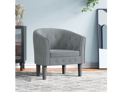 vidaXL Klubové kreslo tmavosivé zamatové