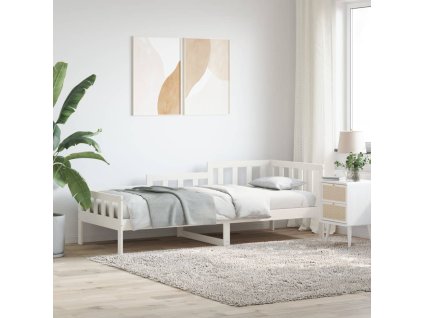 vidaXL Denná posteľ biela 80x200 cm borovicový masív