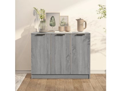 vidaXL Komoda sivý dub sonoma 90,5x30x70 cm spracované drevo