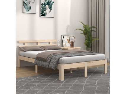 vidaXL Posteľný rám masívne drevo 150x200 cm 5FT King