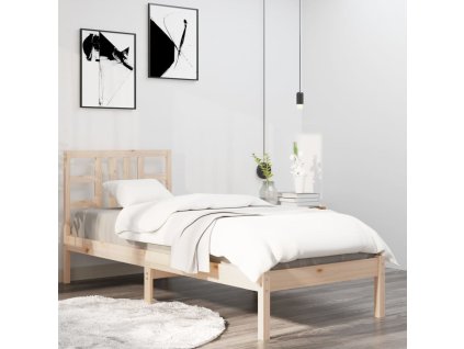 vidaXL Posteľný rám masívne drevo 90x200 cm