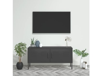 vidaXL TV skrinka antracitová 105x35x50 cm oceľ