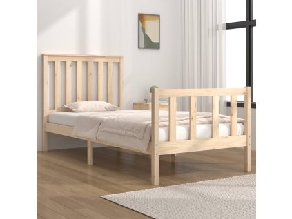 vidaXL Posteľný rám borovicový masív 75x190 cm 2FT6 malé jednolôžko