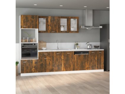 vidaXL Umývadlová skrinka dymový dub 80x46x81,5 cm spracované drevo