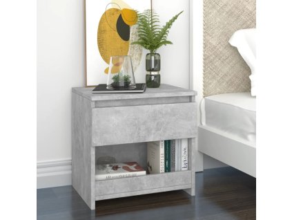 vidaXL Nočné stolíky 2 ks, betónovo sivé 40x30x39 cm, kompozitné drevo