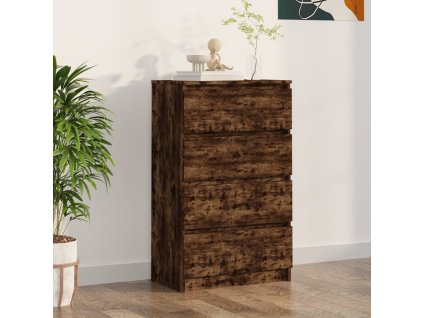 vidaXL Komoda údený dub 60x35x98,5 cm spracované drevo
