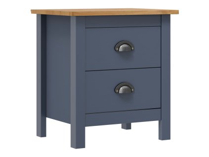 vidaXL Nočný stolík Hill, sivý 46x35x49,5 cm, borovicový masív