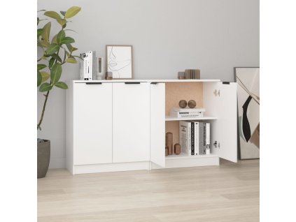 vidaXL Komody 2 ks biele 60x30x70 cm spracované drevo