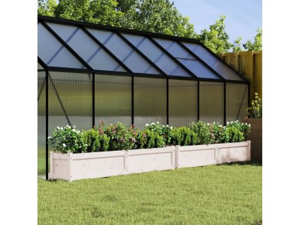 vidaXL Záhradné kvetináče 2 ks biele borovicový masív