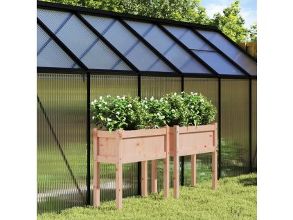 vidaXL Záhradné kvetináče s nohami 2 ks masívny douglas