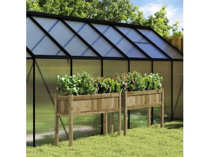 vidaXL Záhradné kvetináče s nohami 2 ks impregnovaná borovica